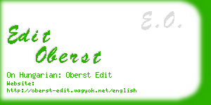 edit oberst business card